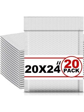 20 Pack Large Bubble Mailers 20"x24" Padded Envelopes Self-Seal for Shipping